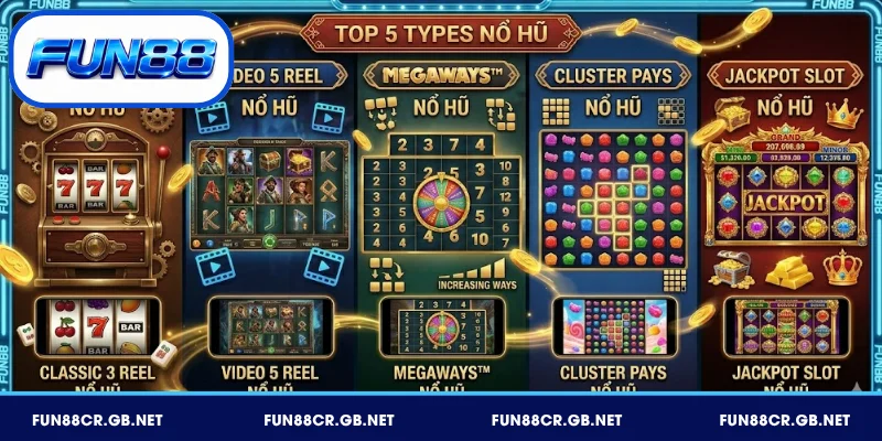 Các loại nổ hũ FUN88 được yêu thích