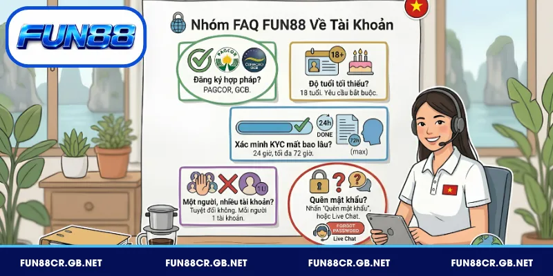 FAQ FUN88 Mới Nhất – Tổng Hợp Câu Hỏi Phổ Biến 2026 1 FAQ FUN88 về cách đăng ký và bảo mật tài khoản